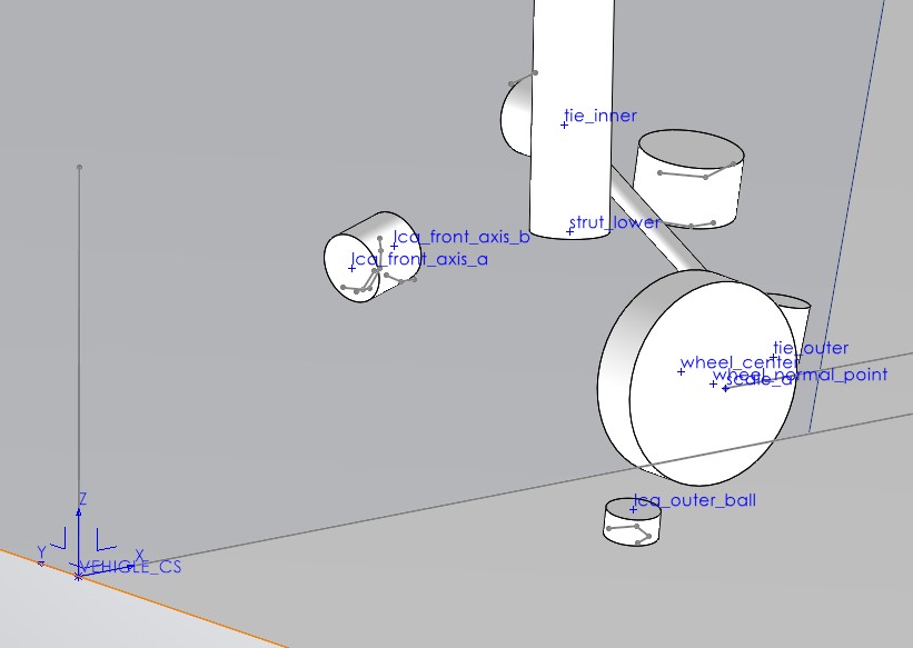 Extracted suspension hard points